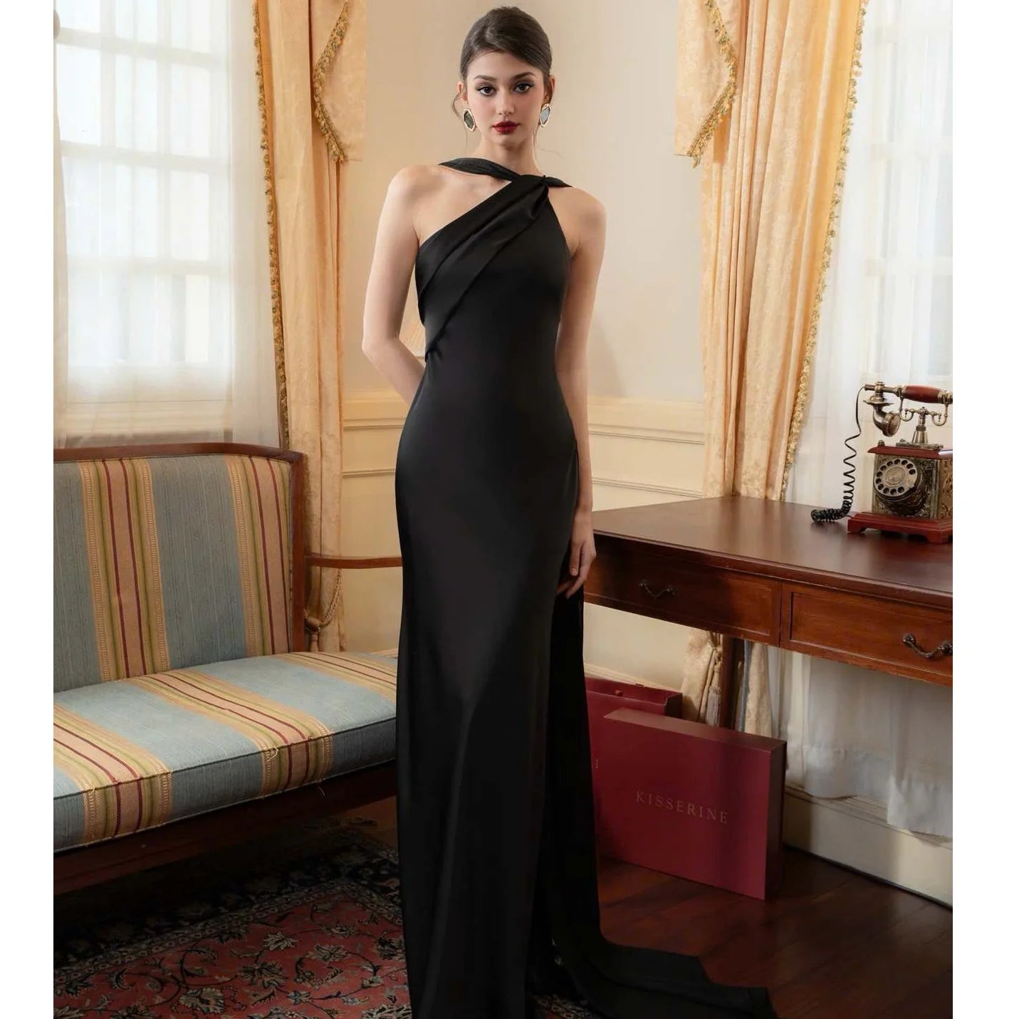 Sexy Satin Ribbon Party Dress Women Elegant Halter Backless Off Shoulder Sleeveless Female Dresses 2026 Summer Robe Gown