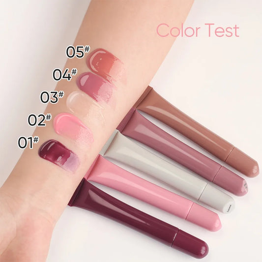 Hydrating Moisturizing Lip Balm With Vitamin E Vegan Glossy Peptide Lip Oil
