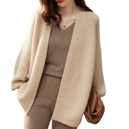 Fall Winter Cotton Sweater Cardigan Women's New Fashion Knitted Cardigan Coat Tops Woman Loose Casual Sweater
