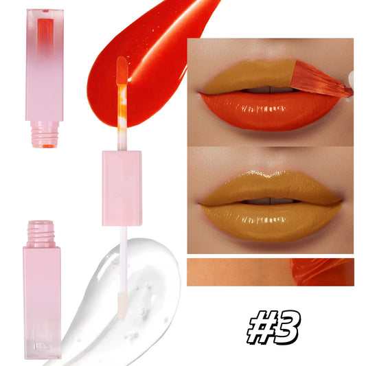 Private Label Moisturizing Liquid Dual 2 in 1 Lip Gloss Stain  Peel-off Lip Tint