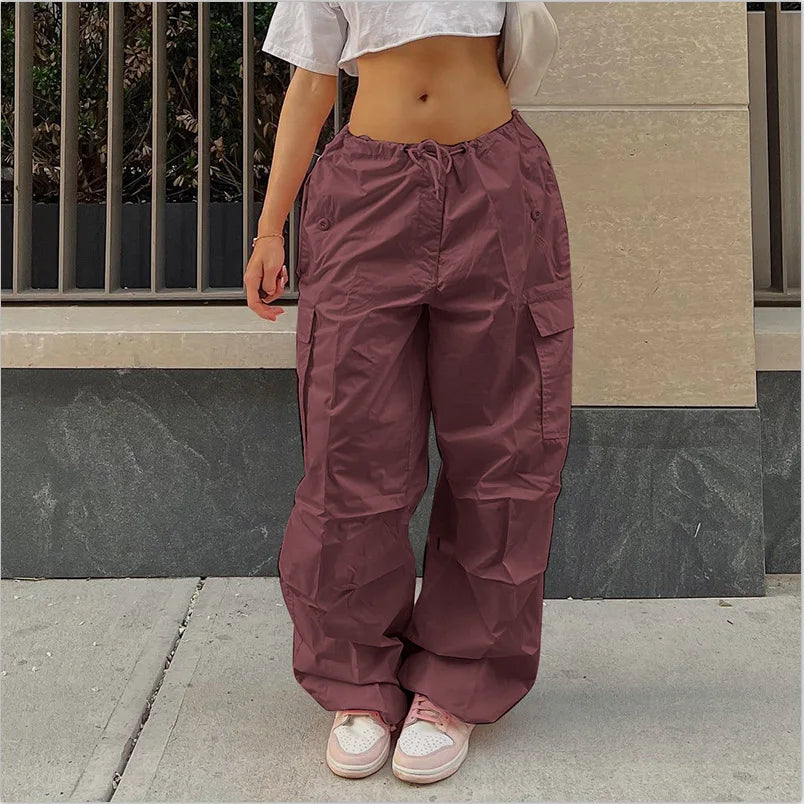 Loose Sweatpants 2025 Autumn Women Pink Sport Pants High Waist Loose Trouser Female Fashion Streetwear Straight Pants