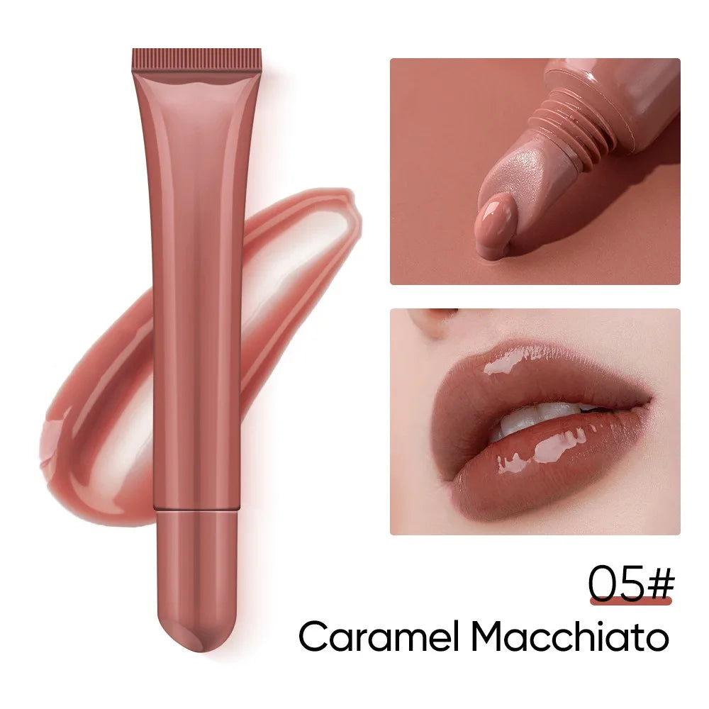 Hydrating Moisturizing Lip Balm With Vitamin E Vegan Glossy Peptide Lip Oil