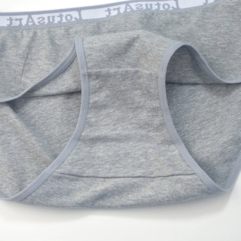 6PCS/Set Cotton Panties Women High Rise Briefs Seamless Underwear Female Underpants Solid Color Pantys M-2XL Comfort Intimates