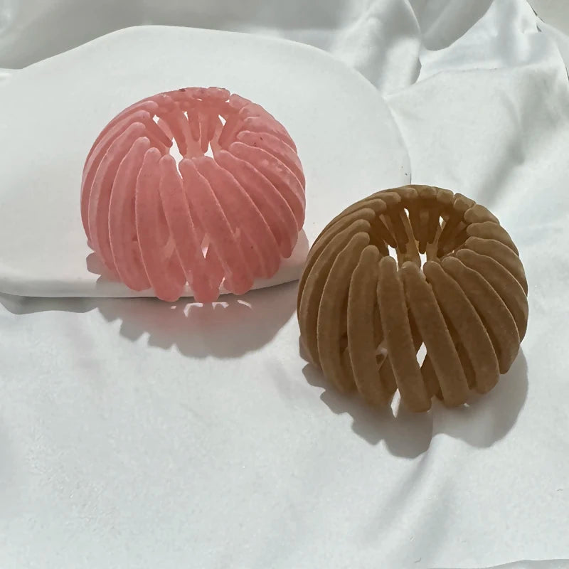 Fashion Women Bun Hair Claw Horsetail Buckle Hair Clip Bird Nest Expanding Hair Accessories Female Ponytail Hair Accessories
