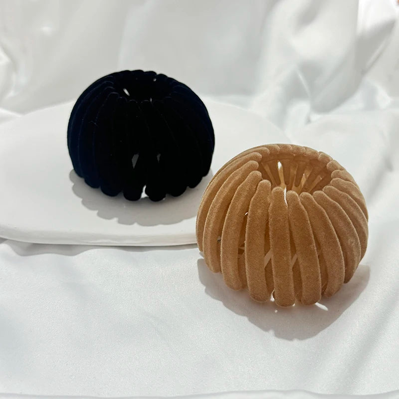 Fashion Women Bun Hair Claw Horsetail Buckle Hair Clip Bird Nest Expanding Hair Accessories Female Ponytail Hair Accessories