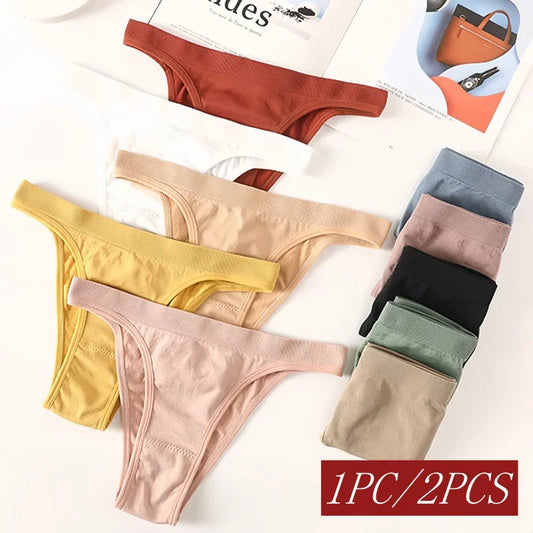 1PC/2PCS Women's Thongs Seamless Underwear Brazilian Panties Sexy G-String Female Bottoms Sexy Lingerie High Cut Leg Pantys M-L
