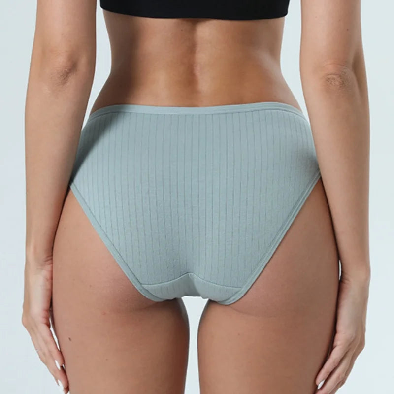 3Pcs/Set Cotton Panties Women Low Waist Briefs Solid Color Underwear Comfort Breathable Panty Sexy Lingerie M-XL Intimates