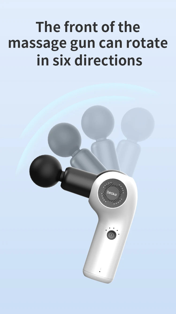 Beoka Professional Massage Gun - Mini Deep Tissue Percussion Massager with 4 Heads, Electric Muscle Vibrating Therapy