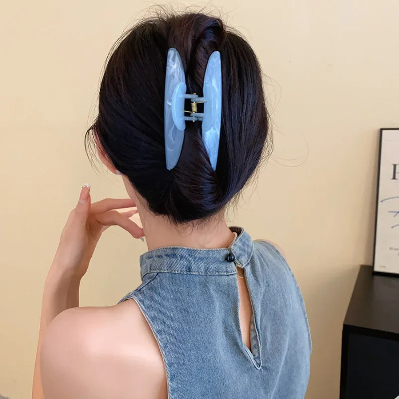 Korean Hawaiian Flower Crab Hair Clips Female Fashion Plastic Shark Hair Claw Hairpin Barrettes For Girls Beach Hair Accessories