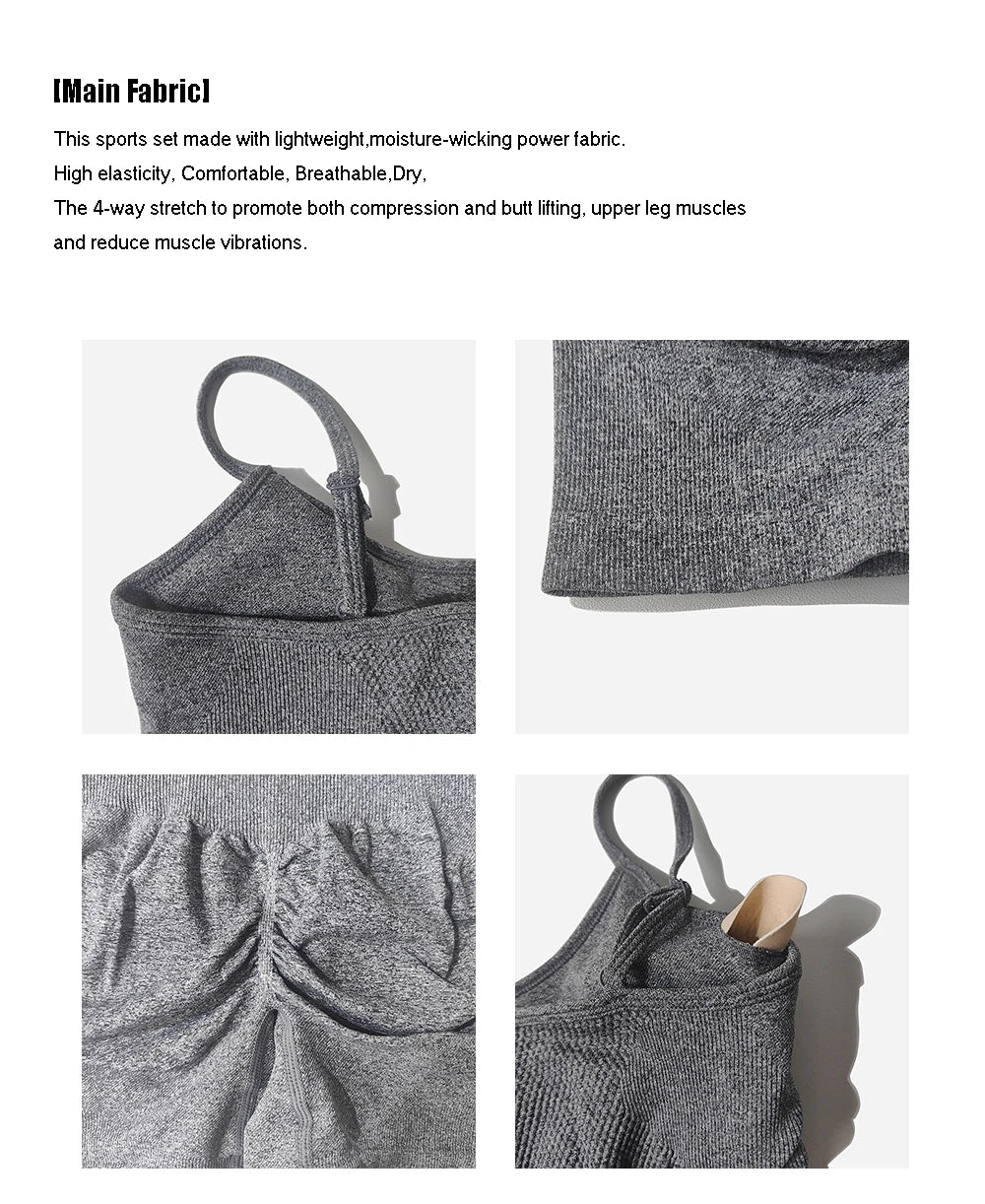 Yoga Set Women Fitness Rompers Sexy One Piece Strap Tummy Control Padded Sports Bra Workout Shorts JumpSuit Sportswear