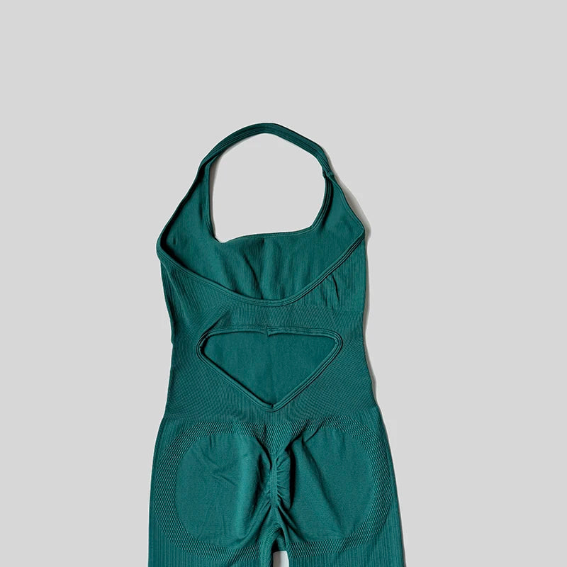 Sexy Women Bodysuits Fitness Sports Yoga Suit Halter Breathable Quick Drying Rompers Women's Gym Set Push Up Workout Jumpsuit