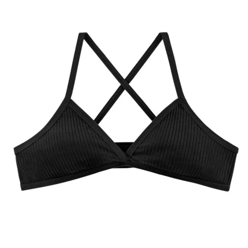 2Pcs/Set V-neck Push Up Bras For Women 1/3 Cup Bra Without Pads Sexy Lingerie Breathable Wireless Underwear