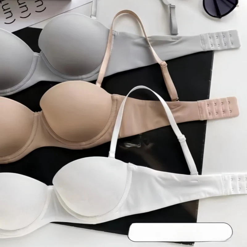 Push Up Bras For Women 1/2 Cup Underwear Padded Seamless Bra Comfort Invisible Brassiere Non-wire Fixed Cup Sexy Lingerie
