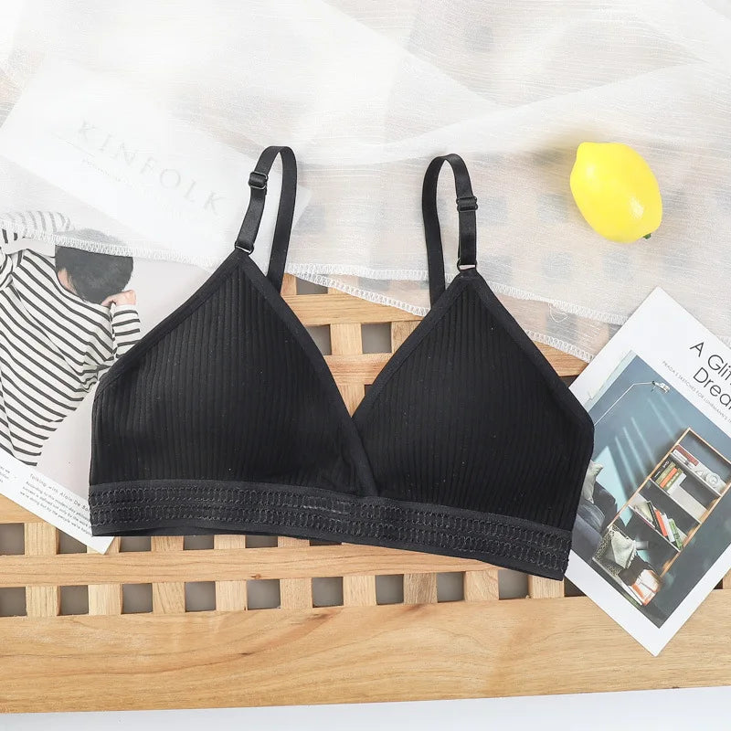 Push-Up Bras For Women Non-wire Brassiere V-neck Underwear 3/4 Cup Padded Lingerie Female Comfort Intimates