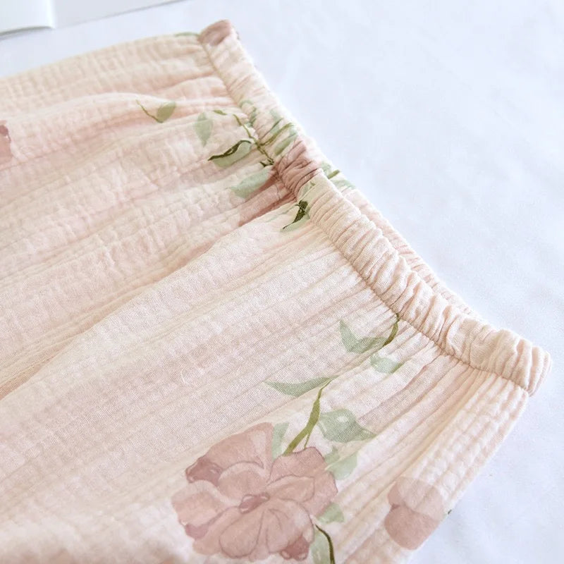 100% Cotton Autumn And Winter women pajamas long-sleeved trouser ladies pajamas, home service sleepwear Women Homewear