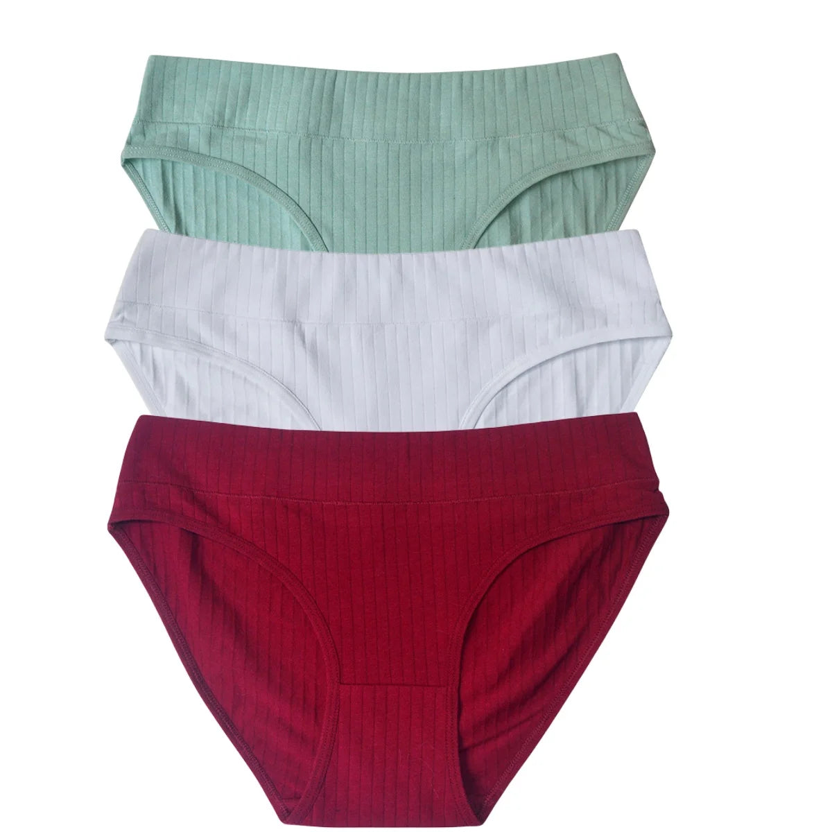 3Pcs/Set Cotton Panties Women Low Waist Briefs Solid Color Underwear Comfort Breathable Panty Sexy Lingerie M-XL Intimates