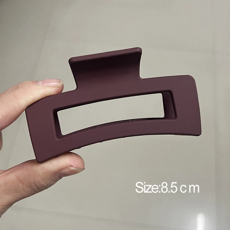 High Women Hair Claw Clips Korea Coffee Beige Acrylic Large Hair Claw Hairpin Geometric Barrettes Crab Girl Headwear Hair Accessories