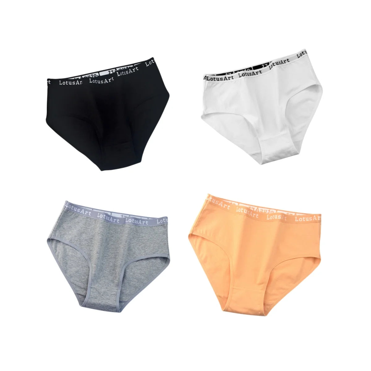 4Pcs/Set Cotton Letter Belt Panties Women's Underwear Sexy Low Waist Briefs Female Stretch Comfortable Breathable Lingerie