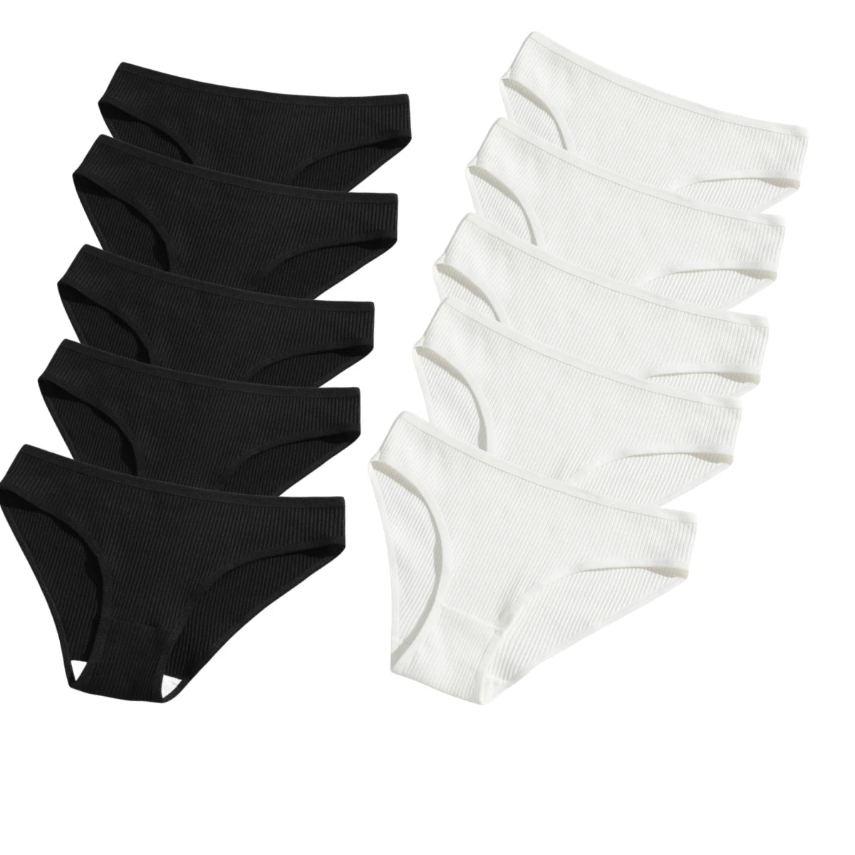10Pcs/Set Cotton Briefs Breathable Panties Women Low Waist Briefs Sports Solid Color Seamless Underwear Female Underpants S-XXL