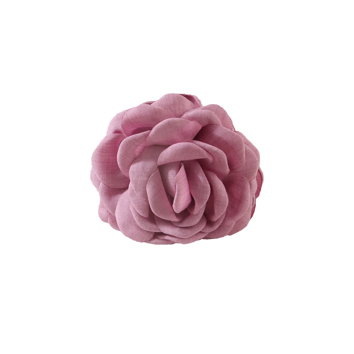 New French Camellia Flower Solid Color Satin Hair Claw Clip for Girls Elegant and Romantic Hairpin Clip Hair Accessories