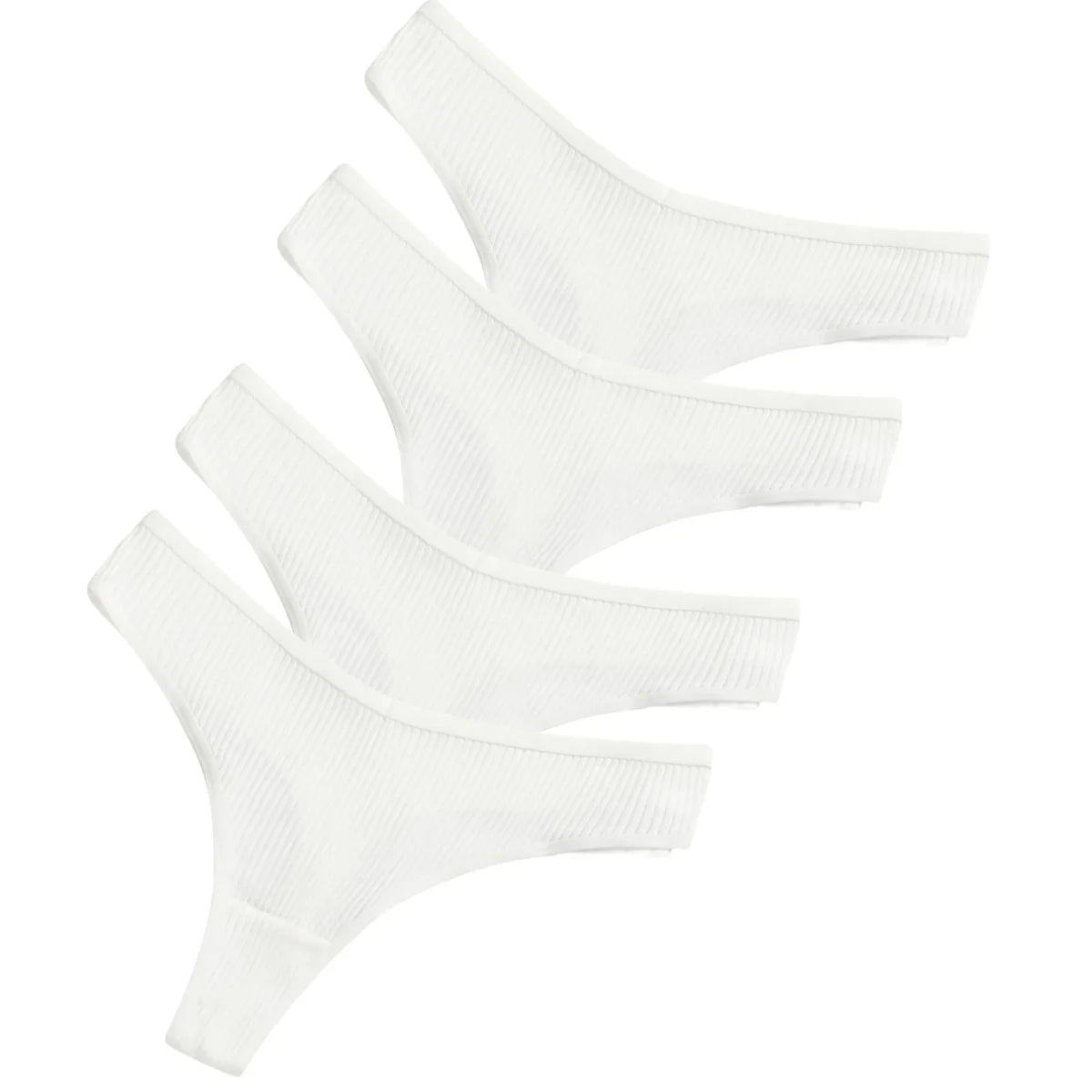 4Pcs/Set Women Cotton Panties Sexy V Waist Thongs M-XXL G-string Female Underpants Solid Color Comfortable Girls Lingerie