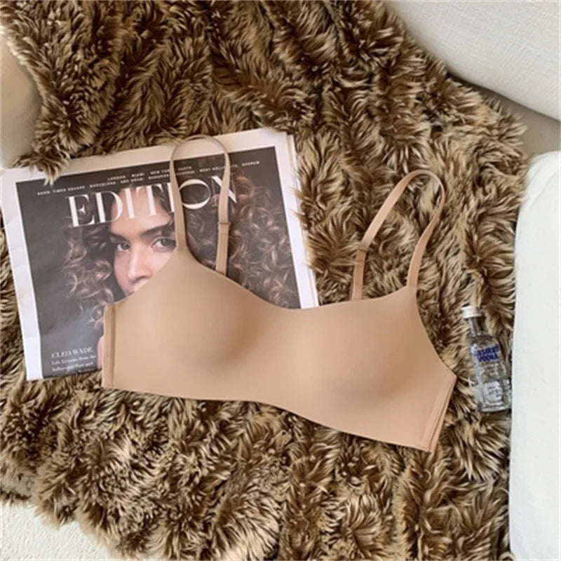 3Pcs/Lot Non-wire Push Up Bras For Women Seamless Underwear Female Sexy Lingerie 1/2 Cup Non-detachable Brassieres