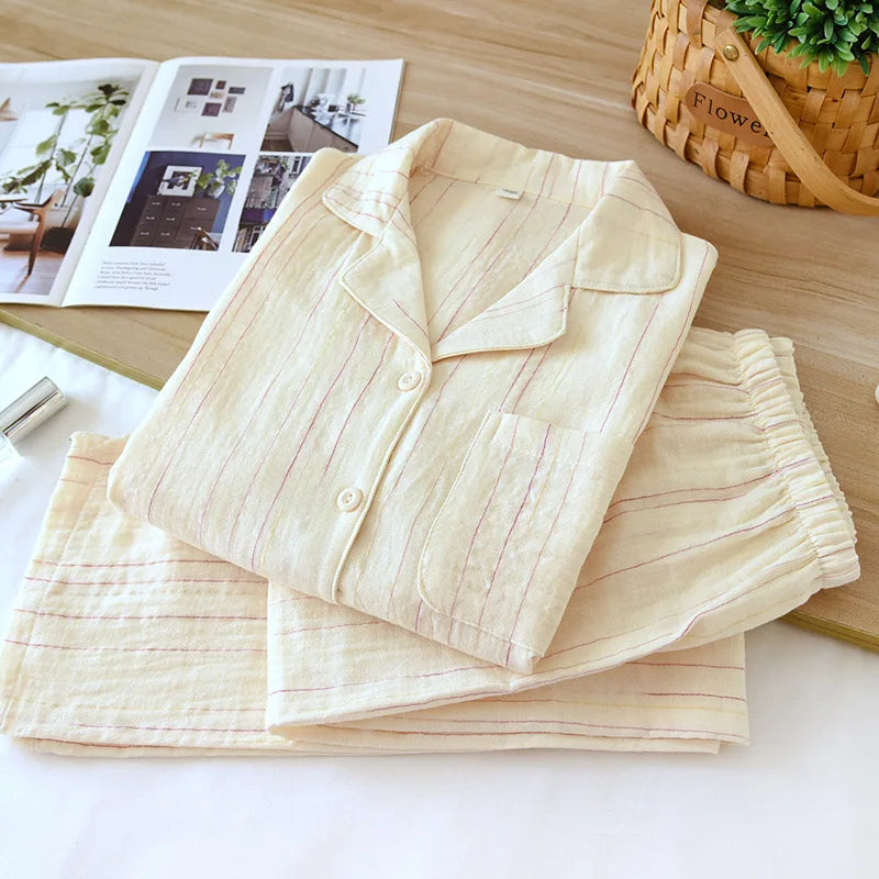 100% Cotton Autumn And Winter women pajamas long-sleeved trouser ladies pajamas, home service sleepwear Women Homewear