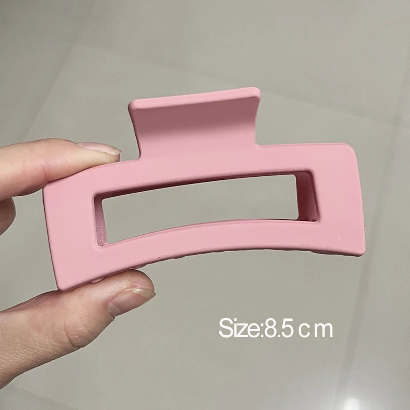 High Women Hair Claw Clips Korea Coffee Beige Acrylic Large Hair Claw Hairpin Geometric Barrettes Crab Girl Headwear Hair Accessories