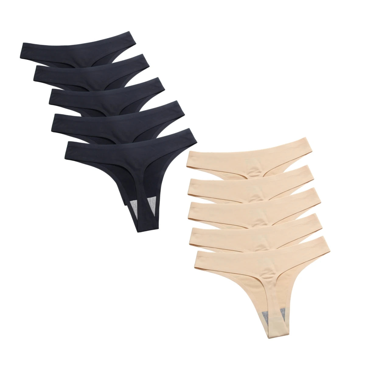 10Pcs/Set Panties G-string Women Seamless Ice Silk Underwear Female Bikini Lingerie Soft Sports Thongs Low Waist Pantys