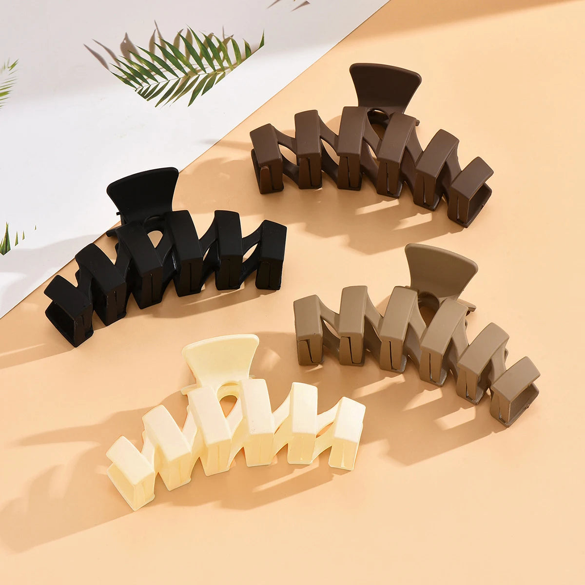 4Pcs Women Cross Matte Hair Claw Clips Hairpin 2025 Fashion Elegant Hairgrips Large Clamps Crab Girls Korean Hair Accessories