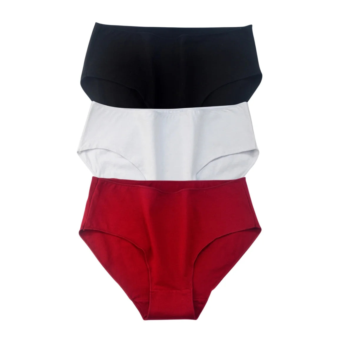3Pcs/Set Cotton Panties Women High Waist Briefs Breathable Comfort Underwear Female Underpants Solid Color Intimates M-2XL Panty