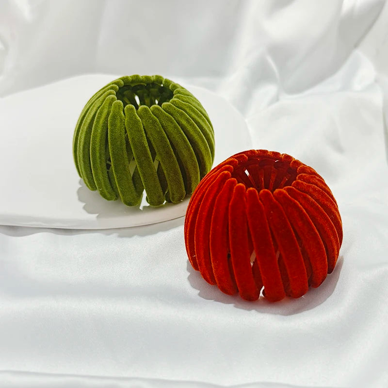 Fashion Women Bun Hair Claw Horsetail Buckle Hair Clip Bird Nest Expanding Hair Accessories Female Ponytail Hair Accessories