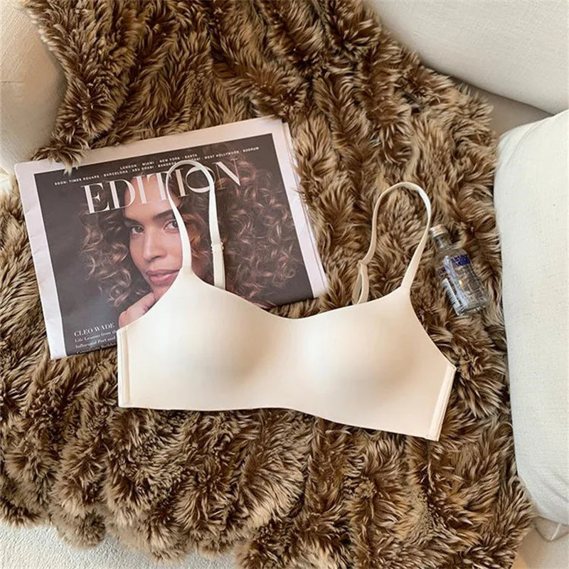 3Pcs/Lot Non-wire Push Up Bras For Women Seamless Underwear Female Sexy Lingerie 1/2 Cup Non-detachable Brassieres