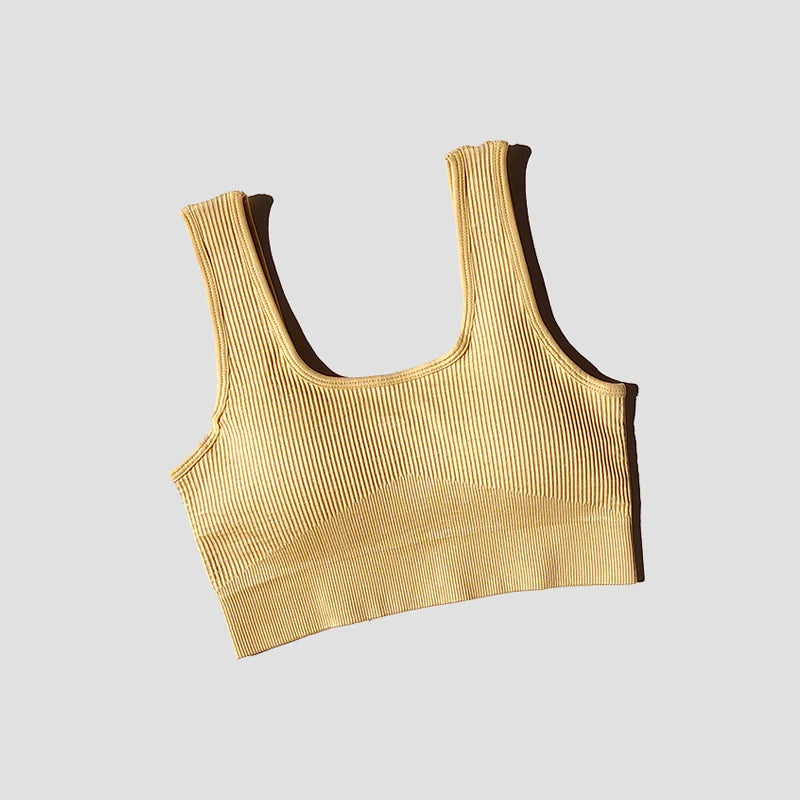 Seamless Sport Bra Women's Lingerie Fitness Yoga Running Vest Underwear Padded Crop Tops Underwear Push Up Gym Top Bras
