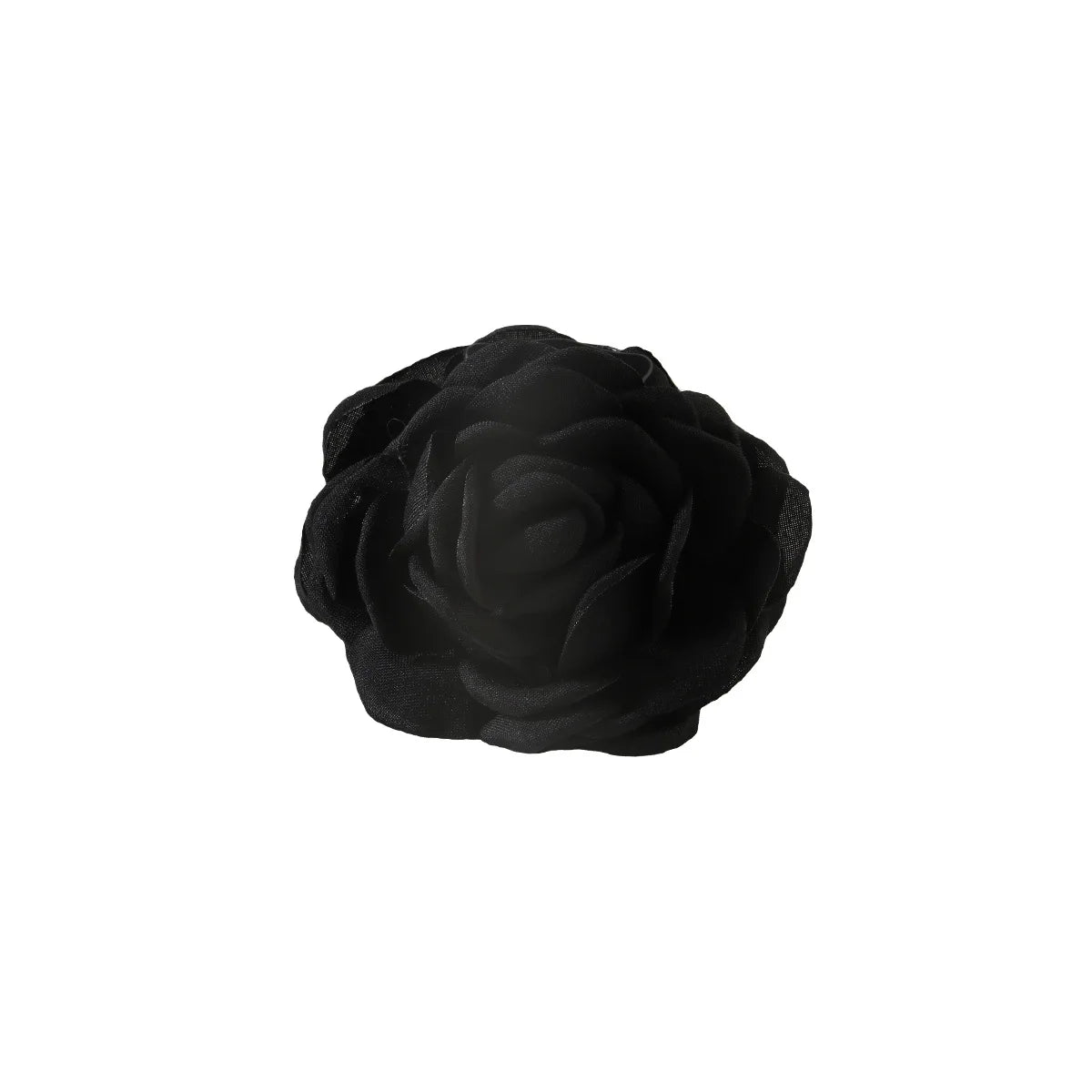 New French Camellia Flower Solid Color Satin Hair Claw Clip for Girls Elegant and Romantic Hairpin Clip Hair Accessories