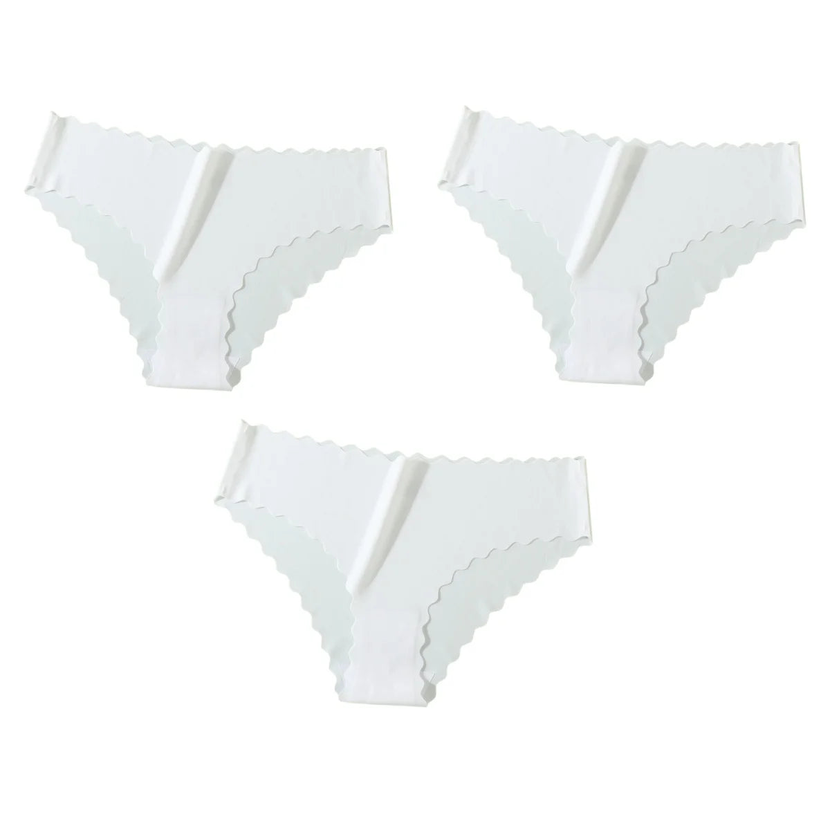 3Pcs/Set Ice Silk Panties Women Low Rise Briefs Female Underpants Glossy Invisible Underwear Sexy Lingerie XS-XL Bottoms Panties