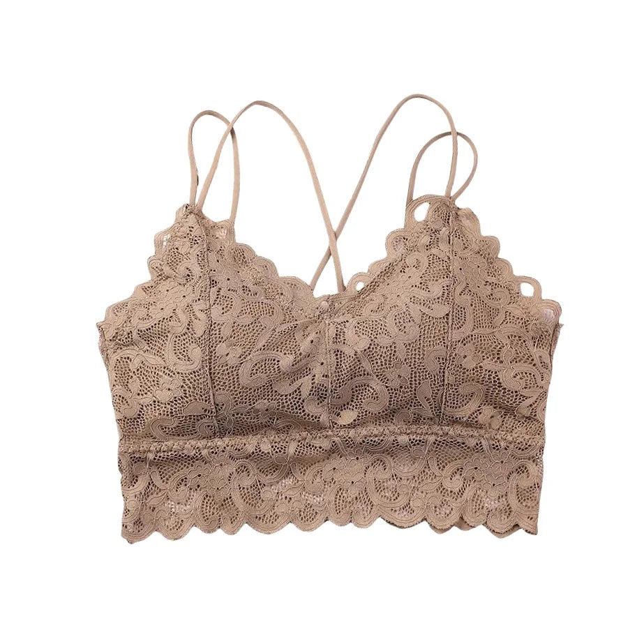 Women Lace Bras Sexy Bralette Solid Color Underwear Female Wireless Underwear Comfort Sexy Lingerie Seamless Push-Up Bra Padded