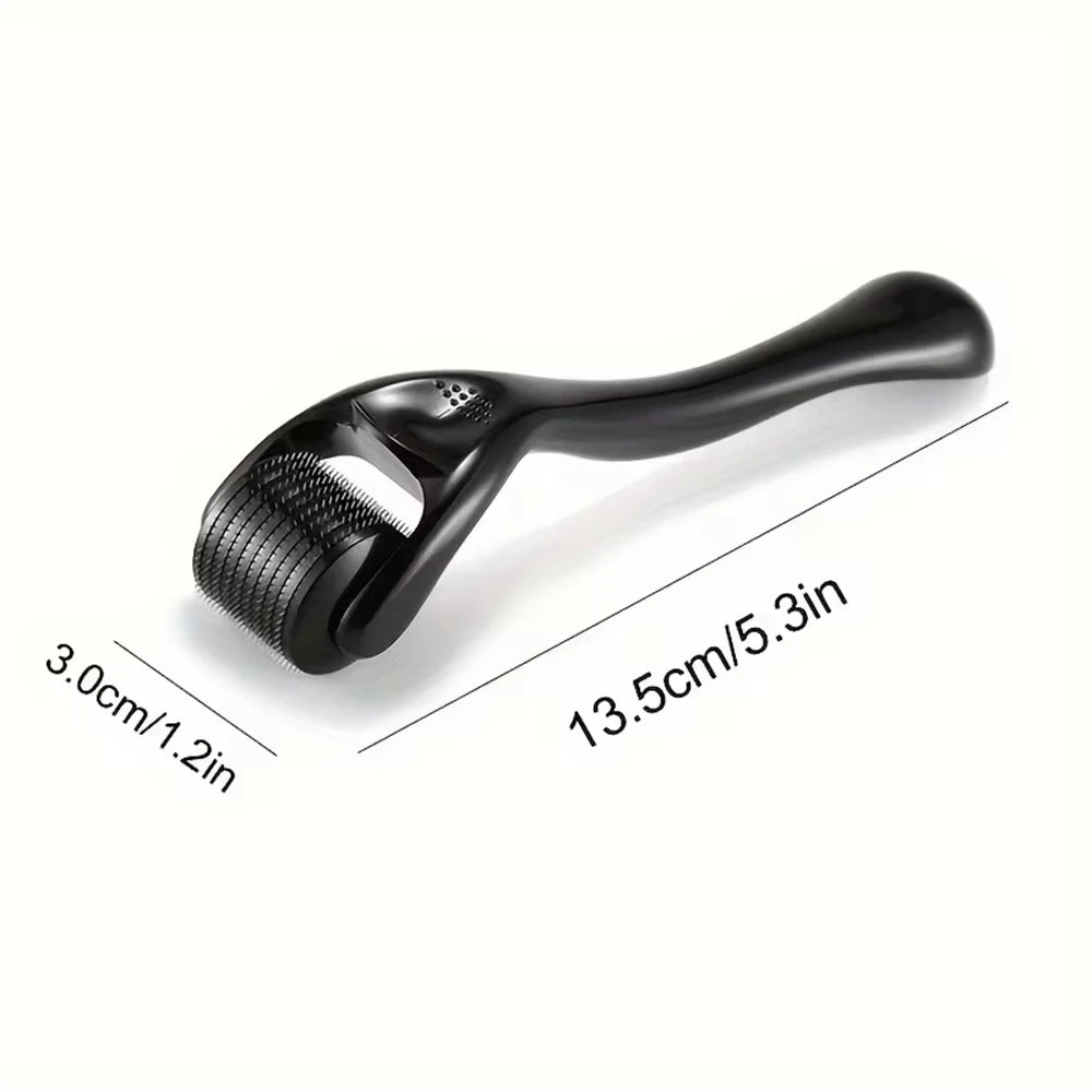 Luxury Black Derma Roller Face Massager Scalp Beard Growth Hair Growth Skin Care Tool Beauty Instrument For Women and Man