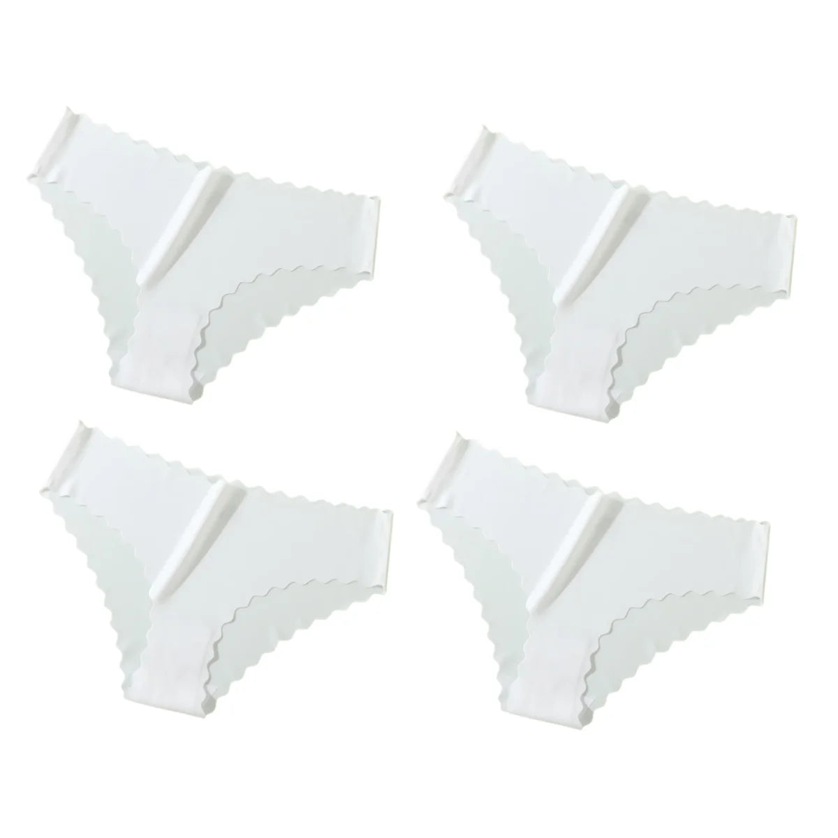 4Pcs/Set Classic Panties Women Low Rise Briefs Female Underpants Solid Color Underwear Ice Silk Panties Sexy Lingerie XS-XL