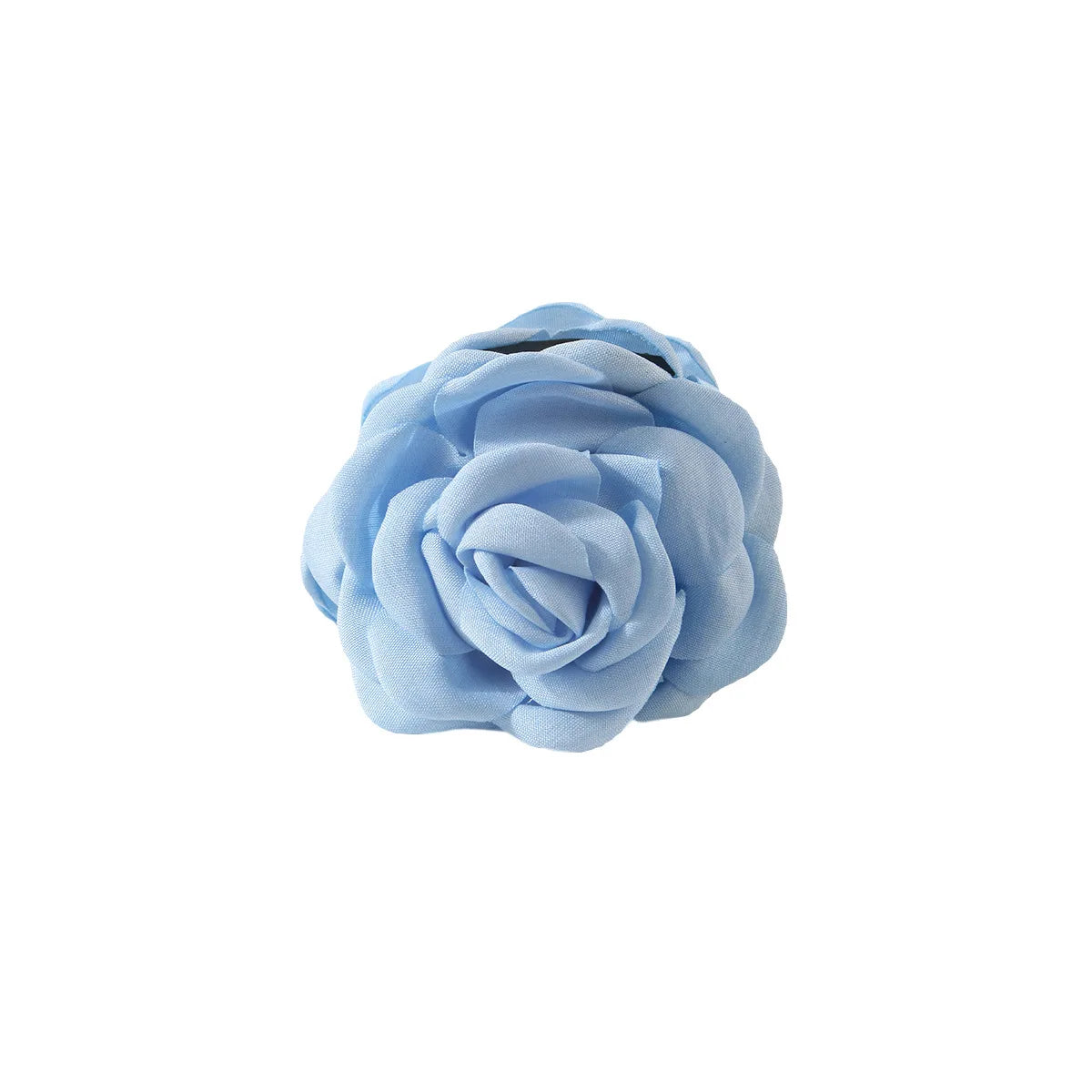 New French Camellia Flower Solid Color Satin Hair Claw Clip for Girls Elegant and Romantic Hairpin Clip Hair Accessories