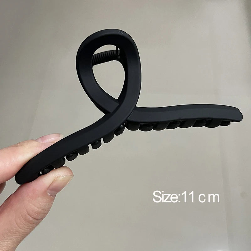 High Women Hair Claw Clips Korea Coffee Beige Acrylic Large Hair Claw Hairpin Geometric Barrettes Crab Girl Headwear Hair Accessories