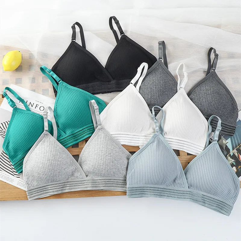 Push-Up Bras For Women Non-wire Brassiere V-neck Underwear 3/4 Cup Padded Lingerie Female Comfort Intimates