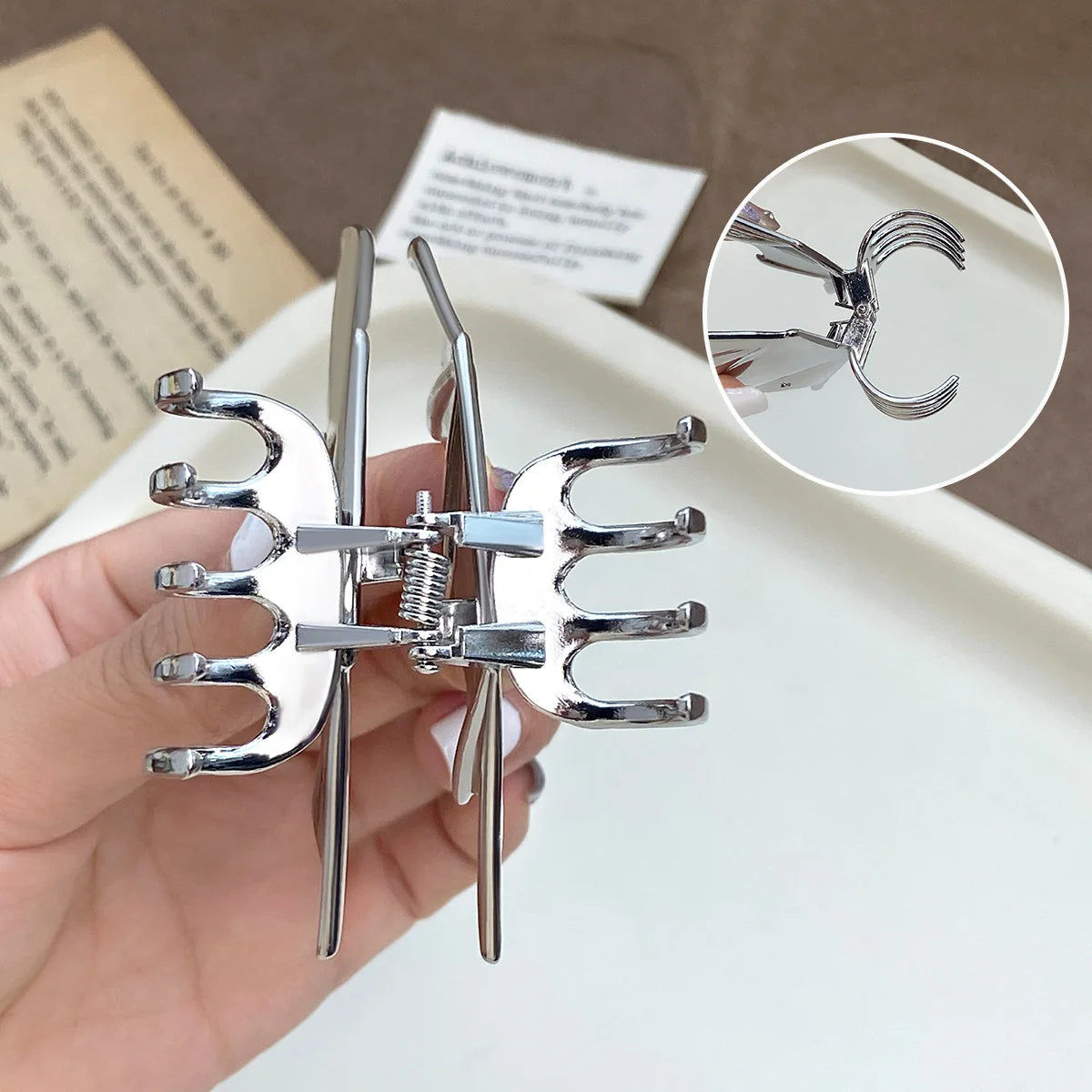 NEW Alloy Bat Hair Claw Minimal Design Large Size Hair Claw Clips Hair Accessories for Women Girls