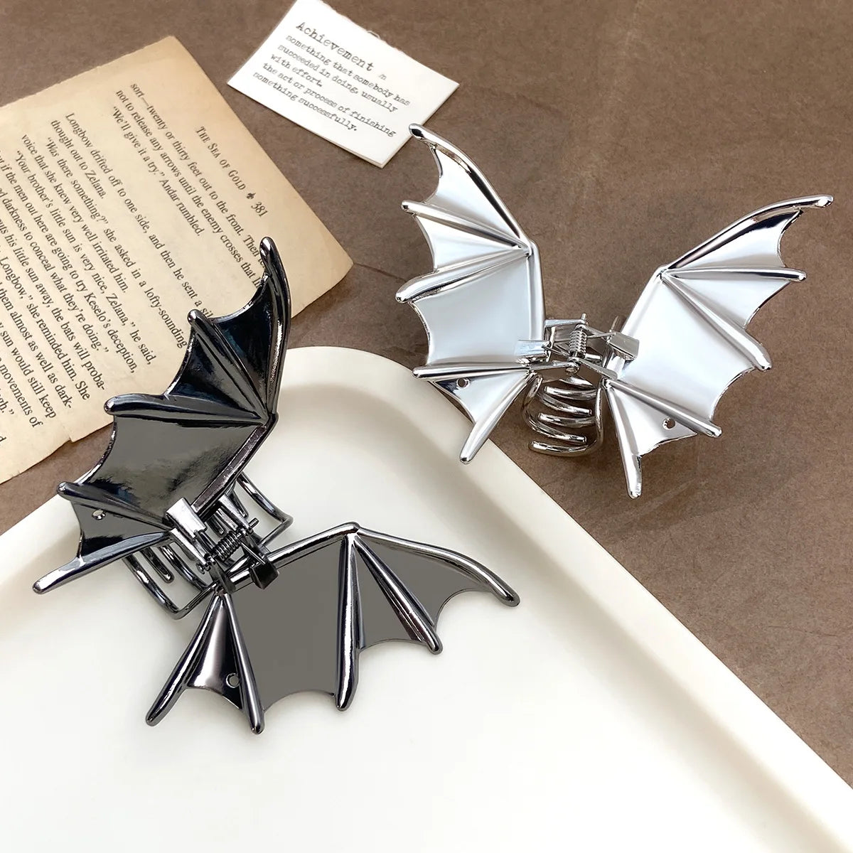 NEW Alloy Bat Hair Claw Minimal Design Large Size Hair Claw Clips Hair Accessories for Women Girls