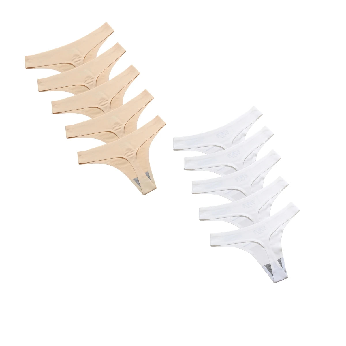 10Pcs/Set Panties G-string Women Seamless Ice Silk Underwear Female Bikini Lingerie Soft Sports Thongs Low Waist Pantys