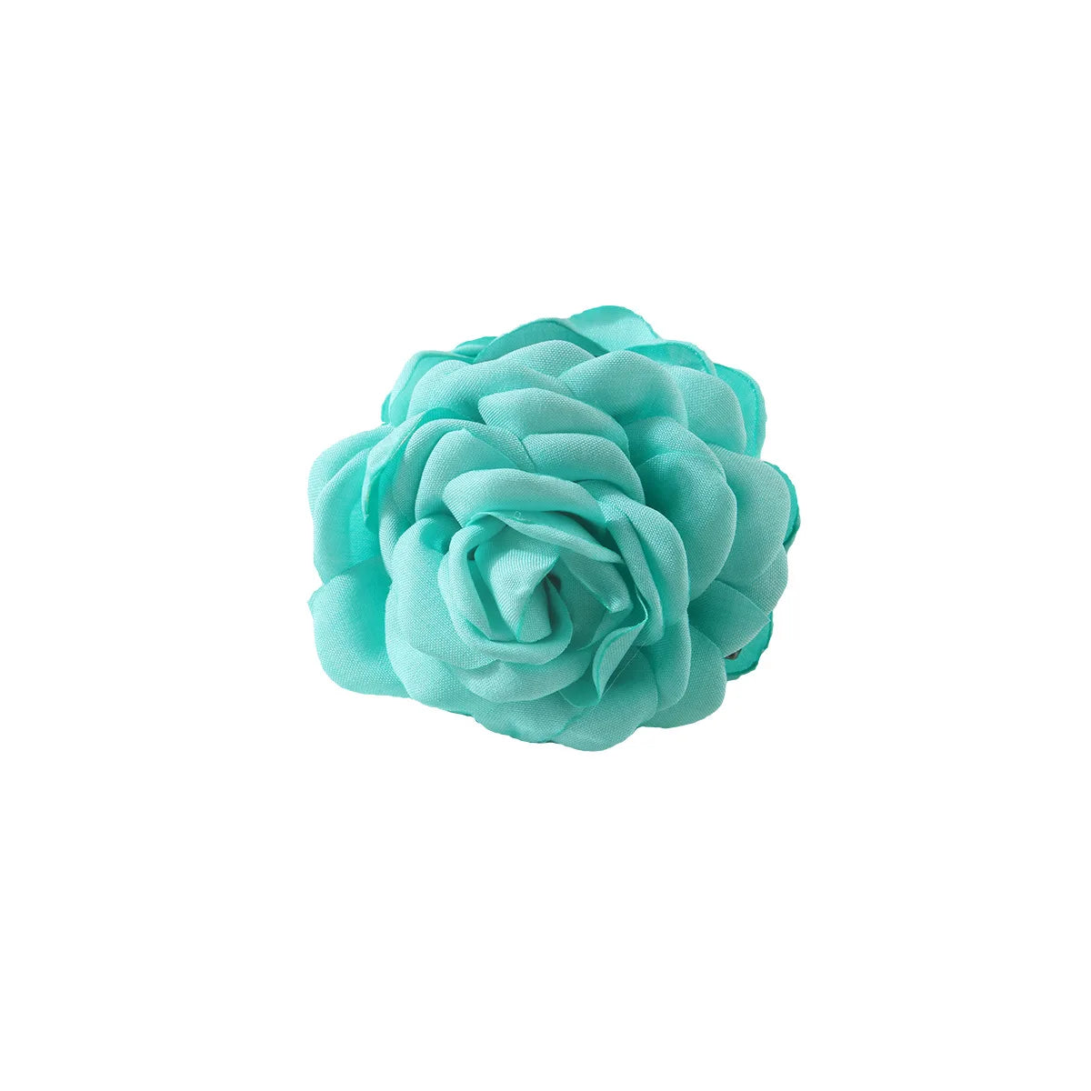 New French Camellia Flower Solid Color Satin Hair Claw Clip for Girls Elegant and Romantic Hairpin Clip Hair Accessories