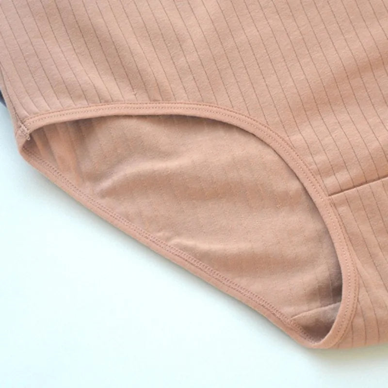 3Pcs/Set Women High Waist Panties Cotton Briefs Underwear Solid Color Female Sexy Lingerie M-XXL Breathable Comfort Underpants