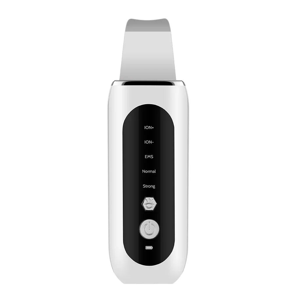 Beauty Product Facial Lift Deep Face Cleaning Red Blue Light Electric Dead Ultrasonic Face Sonic Skin Scrubber Spatula