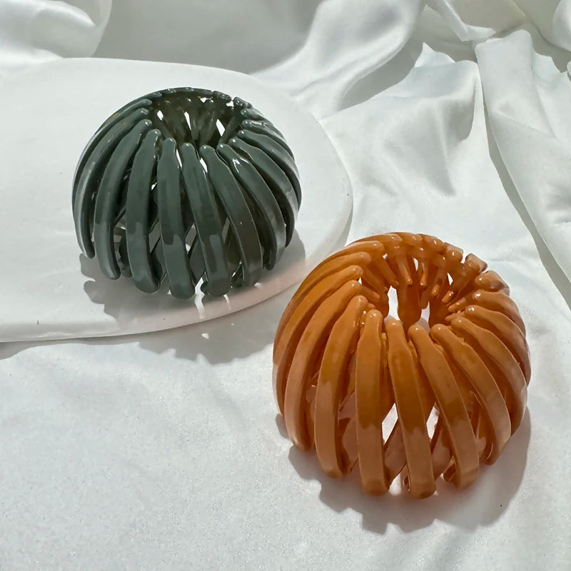 Fashion Women Bun Hair Claw Horsetail Buckle Hair Clip Bird Nest Expanding Hair Accessories Female Ponytail Hair Accessories