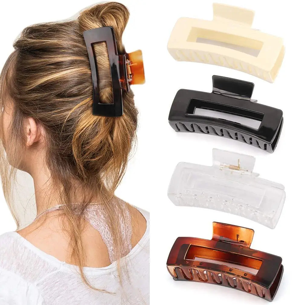 4Pcs Women Cross Matte Hair Claw Clips Hairpin 2025 Fashion Elegant Hairgrips Large Clamps Crab Girls Korean Hair Accessories